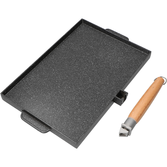 GUSTO CASA - Bistecchiera Rettangolare 2 in 1 Linea ChefStone - 35x25 cm